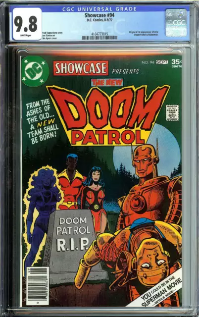Showcase #94 Cgc 9.8 White Pages // 1St Appearance Of Doom Patrol 1977