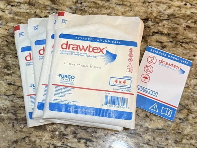 Medical Adhesive Bandage 00305 Drawtex Hydroconductive Wound Dressing Roll  - 3" X 39", 1 Each, Expires 04/2028 Wound Dressing Products