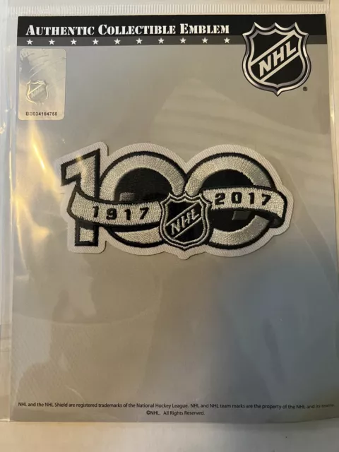  National Hockey League NHL 100th Anniversary Patch Jersey  Sleeve Logo Embroidered Iron On : Sports & Outdoors