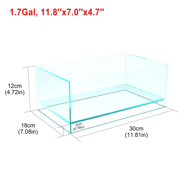 Aquarium Rimless Fish Tank Ultra-White Translucent Glass Levitating Air Aquarium
