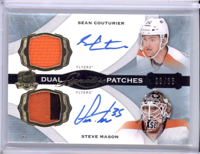 Sean Couturier Steve Mason 2014-15 Ud The Cup Dual Patch Auto 3/35 Flyers