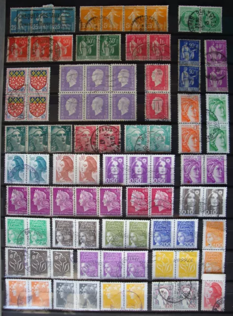lot de timbres oblitérés anciens divers