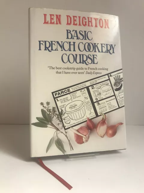 SCARCE "Basic French Cookery Course" Len Deighton 1st edition 1st impr. HB + d/w