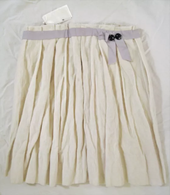 NWT ~ 3.1 Phillip Lim Pleated Velvet Skirt ~ Winter White ~Sz S, Med ~New + Tag