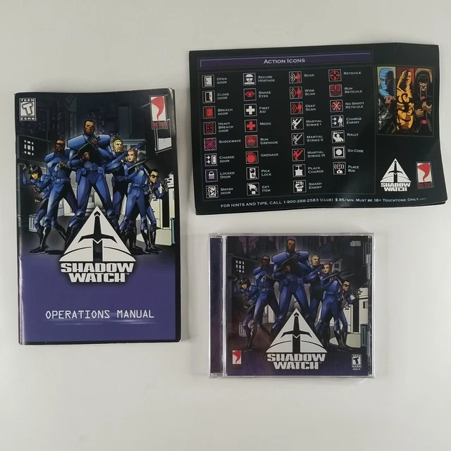 Shadow Watch computer game PC Windows 95/98 Red Storm E CD-ROM