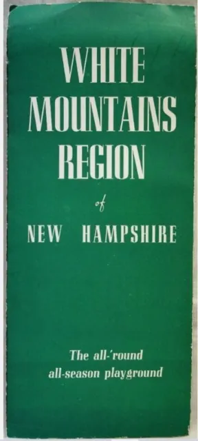 WHITE MOUNTAINS NEW HAMPSHIRE SOUVENIR TOURISM ADVERTISING BROCHURE 1930s