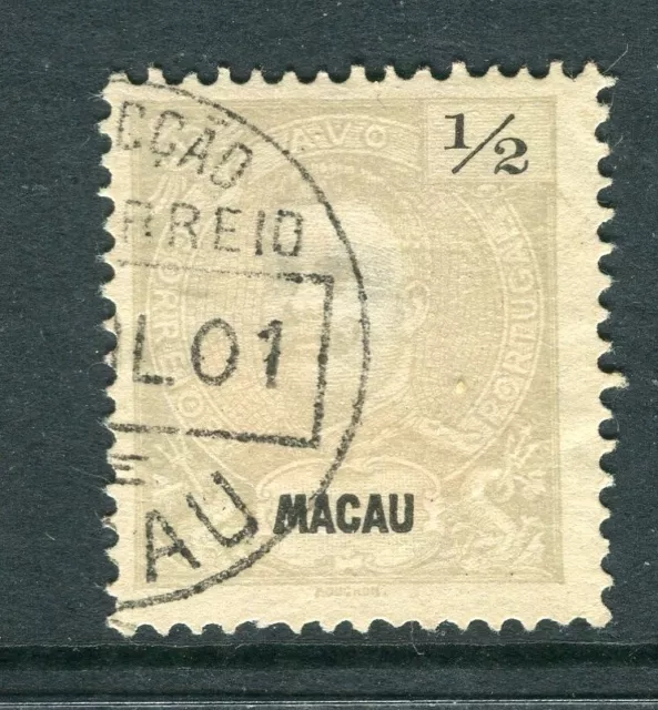 MACAU; 1888 early classic Carlos issue fine used 1/2a. value