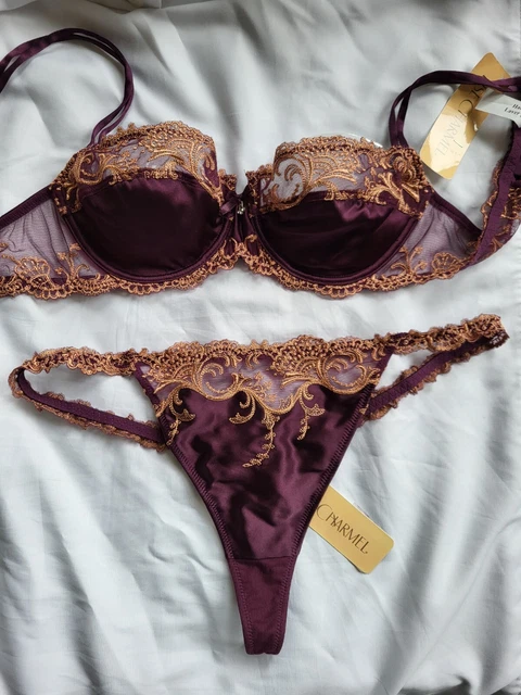 String Tanga LISE CHARMEL Splendeur Soie - Marine/bleu, Neuf Avec étiquettes