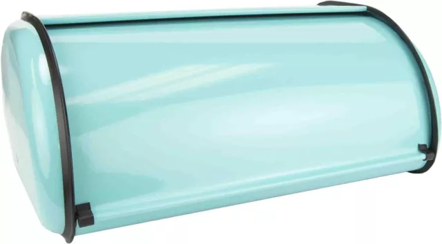 Bread Box for Kitchen Countertop (Turquoise) | Large Metal Bread Box for Kitchen