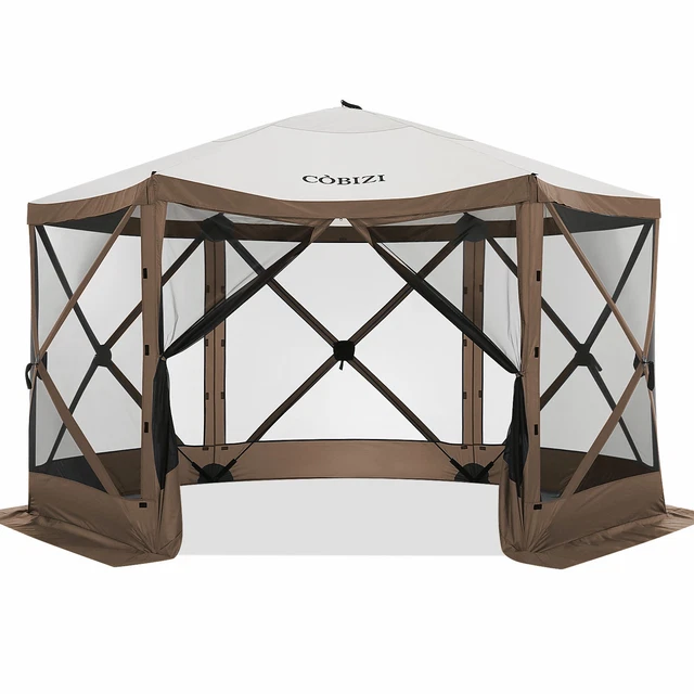 Popup Pavillon Fest Event Zelt Bier 3,6mx3,6m 6 Seitenteile Garten Party Camping