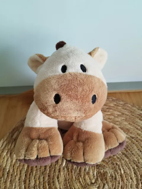 Peluche doudou âne cheval vache écru beige marron Christmas House