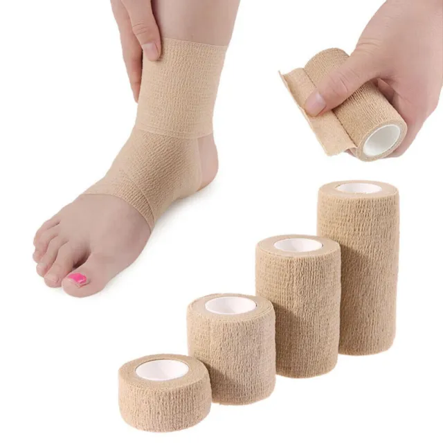 2024 Medical Self-Adhesive Bandage Cohesive Tape First Aid Finger Ankle Wrap