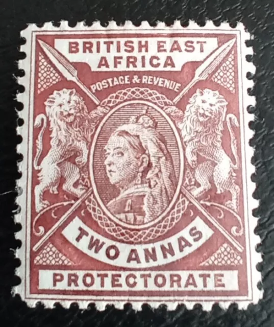 British East Africa QV 1895 2As Chocolate Mint SG 67 (A8)