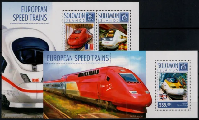 Salomoninseln; Europäische Hochgeschwindigkeitszüge 2014 kpl. **  (21,50)