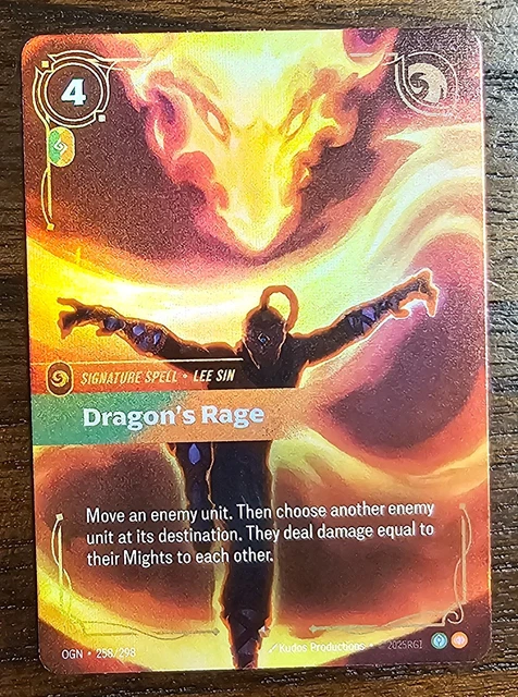 RIFTBOUND LEAGUE OF Legends Origins Dragon's Rage Epic Foil 258/298 $12 ...