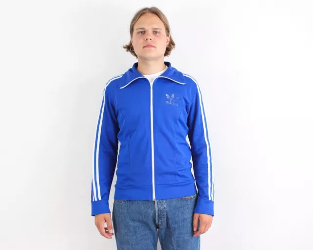 ADIDAS 70S MEN XS Tracksuit Top Jumper Jacket Sweatshirt Blue