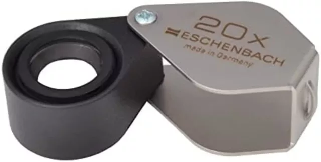 ESCHENBACH 20X Loupe for inspection folding metal magnifier 1184-20 F/S w/Track#