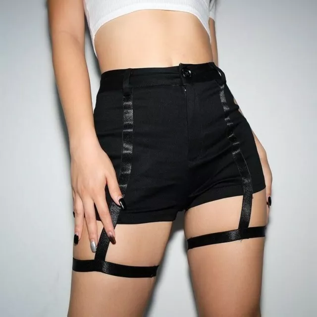 Women Ripped Denim Shorts Hot Pants Punk Mini Jeans Bandage