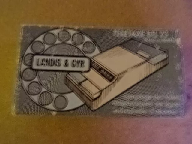 Compteur de taxe téléphonique 1982 n°721-103L LANDIS & GYR  neuf