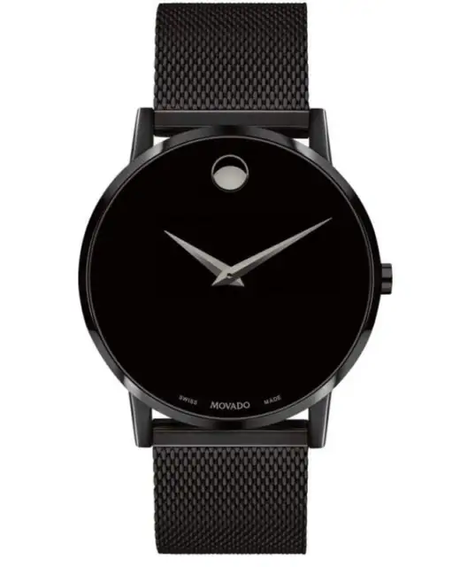 New Movado Classic Black Dial Men's Watch 0607395