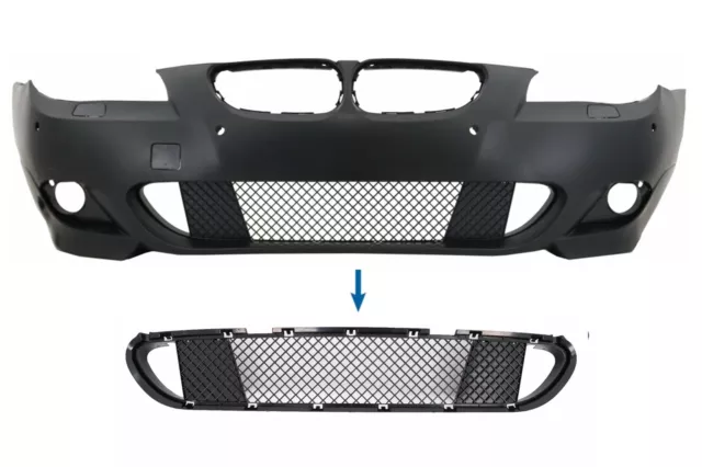 Front Bumper Middle Lower Grille for BMW 5 Series E60 E61 2003-2010 M-Tech
