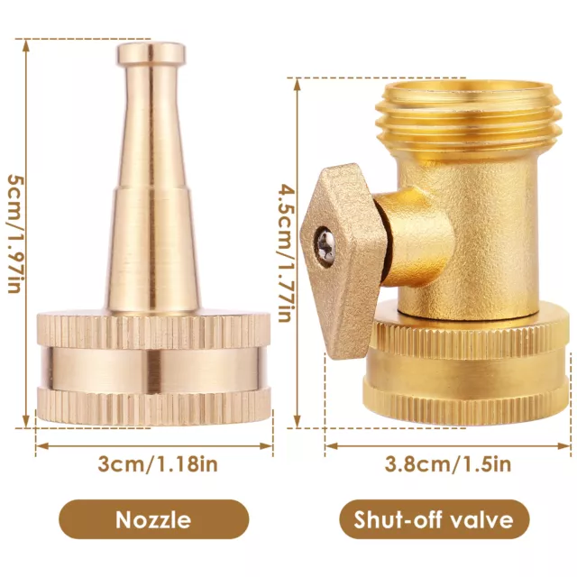 4Pcs High Pressure Hose Nozzle 2inch Heavy Duty Brass Hose Jet Nozzle ✽