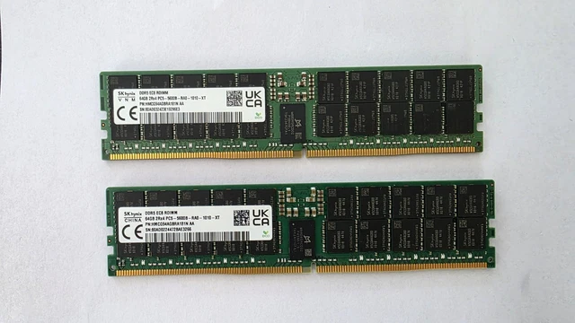 Barrette RAM Hynix 64Go DDR5-5600 RDIMM ECC PC5-44800 - Pour Serveur (Module Neuf Testé)