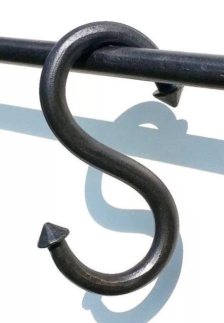 Handmade Big S Hook 4.1" Wrought Iron Kitchen Pot Pan Hanger Holder Rack Garden