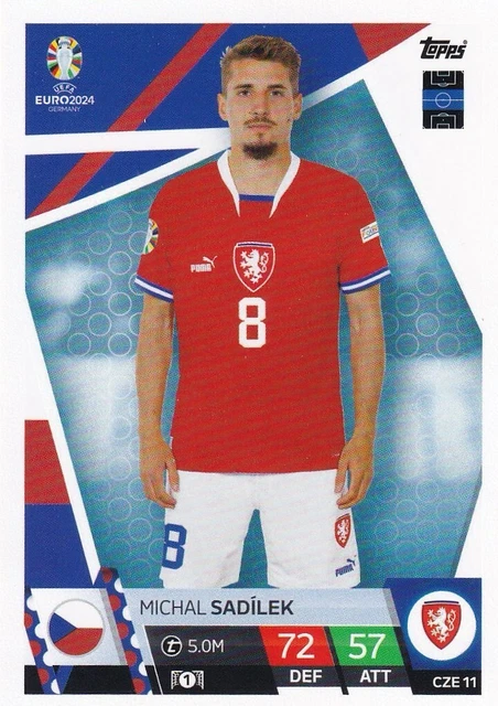 Autocollant Topps Euro 2024 - Tchéquie CZE1 - Parallel - NEUF
