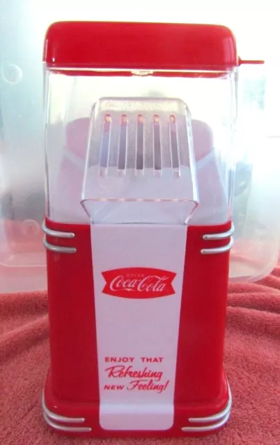 Coca Cola Hot Air Popcorn Maker Countertop Machine, COUNTER TOP  SIZE