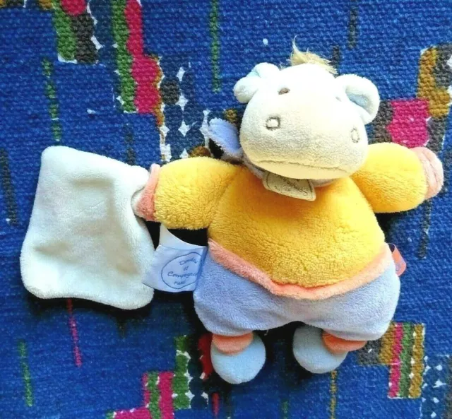 Rp / Doudou Et Compagnie Mouchoir Ane Graines De Doudou Jaune Orange Parme Tbe