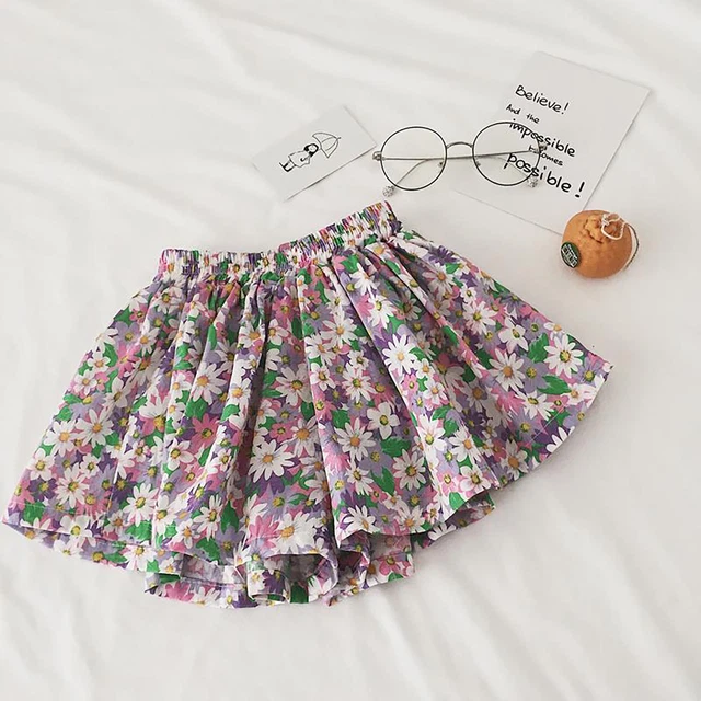 Pantaloncini gamba larga A-line sottili ragazze vita elastica gambe larghe pantaloncini abbigliamento