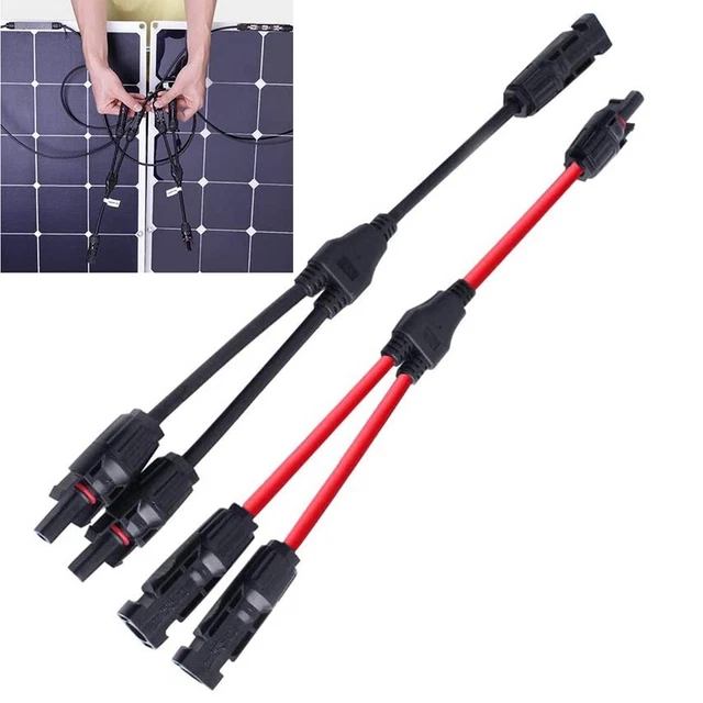 1 par de paneles solares rama Y 30A conexión de cable FFM MMF cable fotovoltaico divisor en T