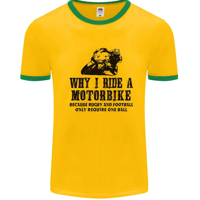 Motorrad T-Shirt Herren Lustige Biker Yamaha Kawasaki Wieso I Ride A