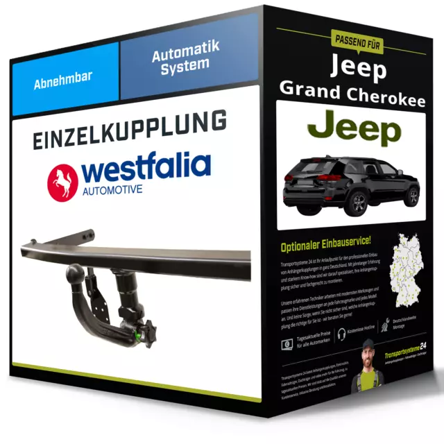 Abnehmbare Anhängerkupplung für JEEP Grand Cherokee 13- Typ WK Westfalia NEU