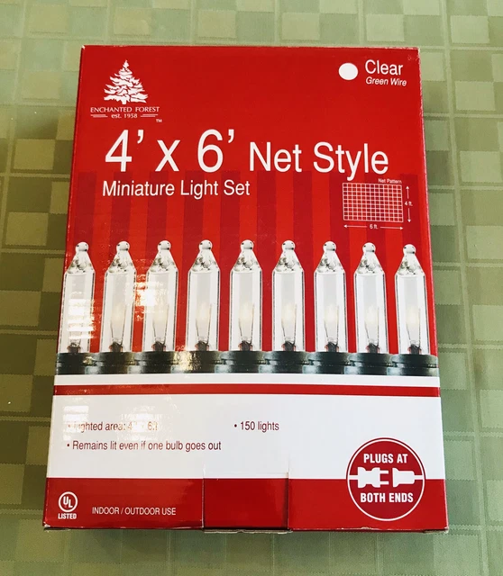 ENCHANTED FOREST NET STYLE 4’x6’ Clear Miniature Light Set MENARDS