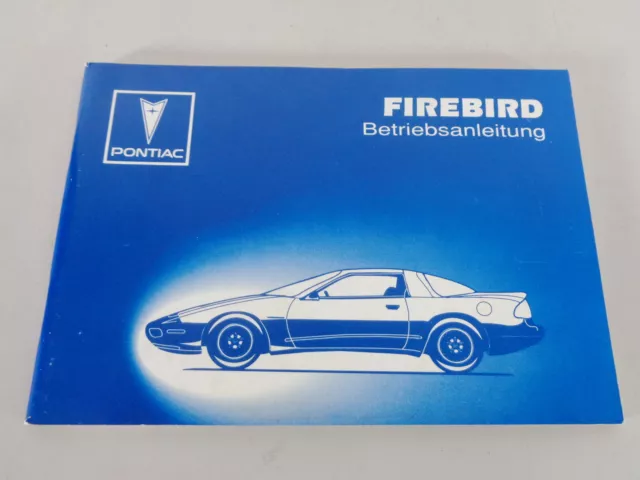 Betriebsanleitung / Handbuch Pontiac Firebird Modelljahr 1993 auf deutsch