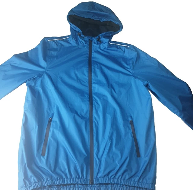 Crane Waterproof Running Jacket Size 16 - 18 Womans Blue Cycling Windproof