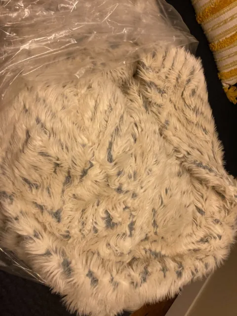 Pottery Barn bean bag covers faux fur large