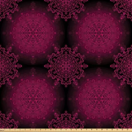 Púrpura Mandala Tela de Satén Como Venta por Metros Psychedelische Boho