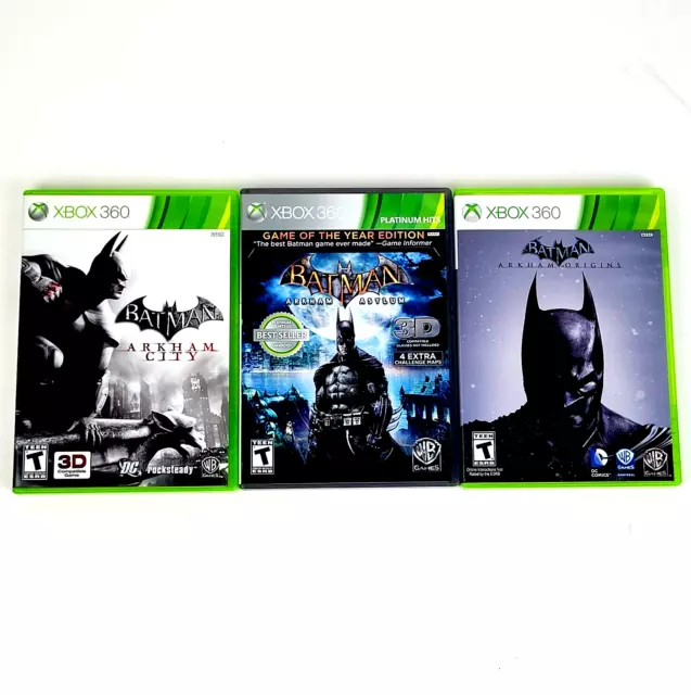 Batman: Arkham City Arkham Asylum And Arkham Origins (Microsoft Xbox 360)