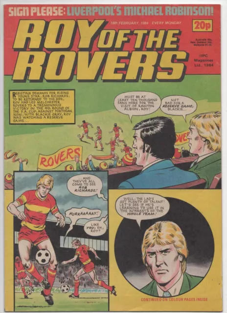 Roy of the Rovers (Vintage Comic) 18th February 1984