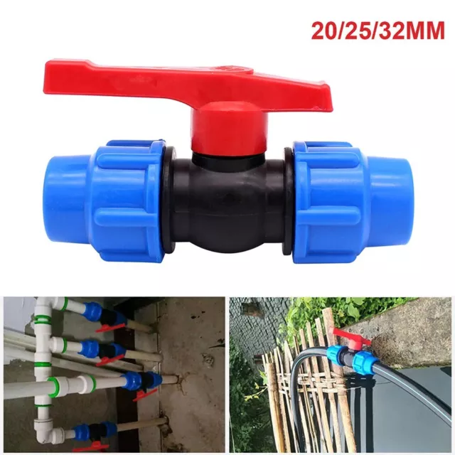 Durable Shut-off Valve Valve Fitting With External Thread Accessories Blue PE