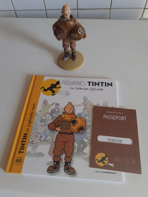 FIGURINE TINTIN COLLECTION OFFICIELLE TINTIN EN SCAPHANDRE NUMERO 65 FIGURINE TINTIN COLLECTION OFFICIELLE TINTIN EN SCAPHANDRE NUMERO 65