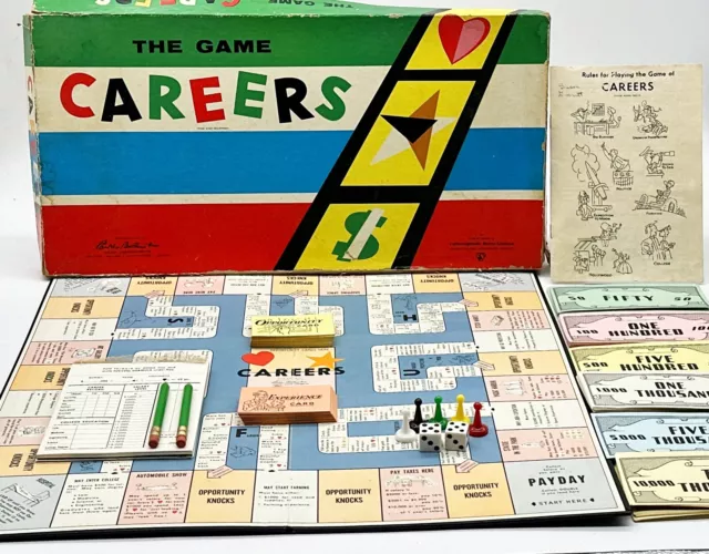 Careers Parker Brothers Board Game Vintage 1955 - Canada
