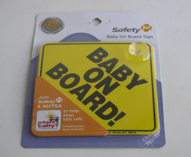 Safety 1st/Dorel Yellow "Baby On Board" Sign