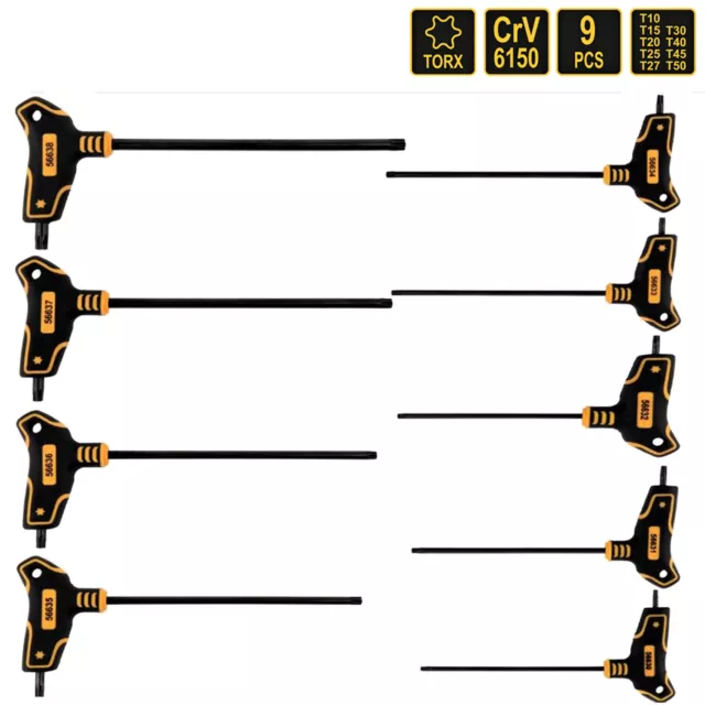 Torx Schraubendreher Steckschlüssel Satz 9tlg. T-Griff Innensechskant Schlüssel