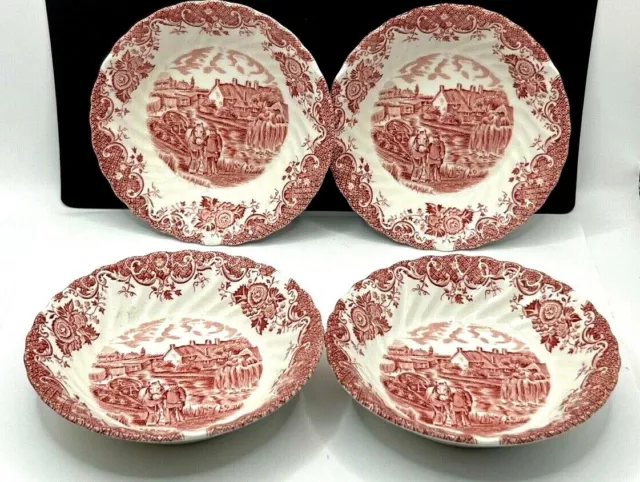 4x Bowls.. Johnson Bros. Stroke on Trent, England, English Country Life