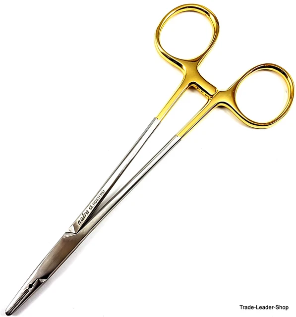 5x Porta Aghi Mathieu 18 Cm Oro TC Operazione Chirurgica Sutura - Foto 13