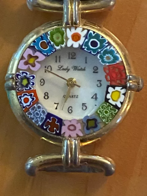 Antica Murrina Veneziana  Women Murano Glass Quartz Analog  Gold Pink Lady Watch